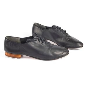 Danshuz Dance Footwear, Deluxe Classic Jazz Tap Shoe, Black, Size 9M